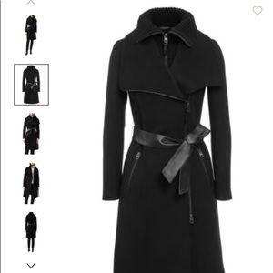 NEW Mackage Nori Double Collar Wool Blend Coat XS
